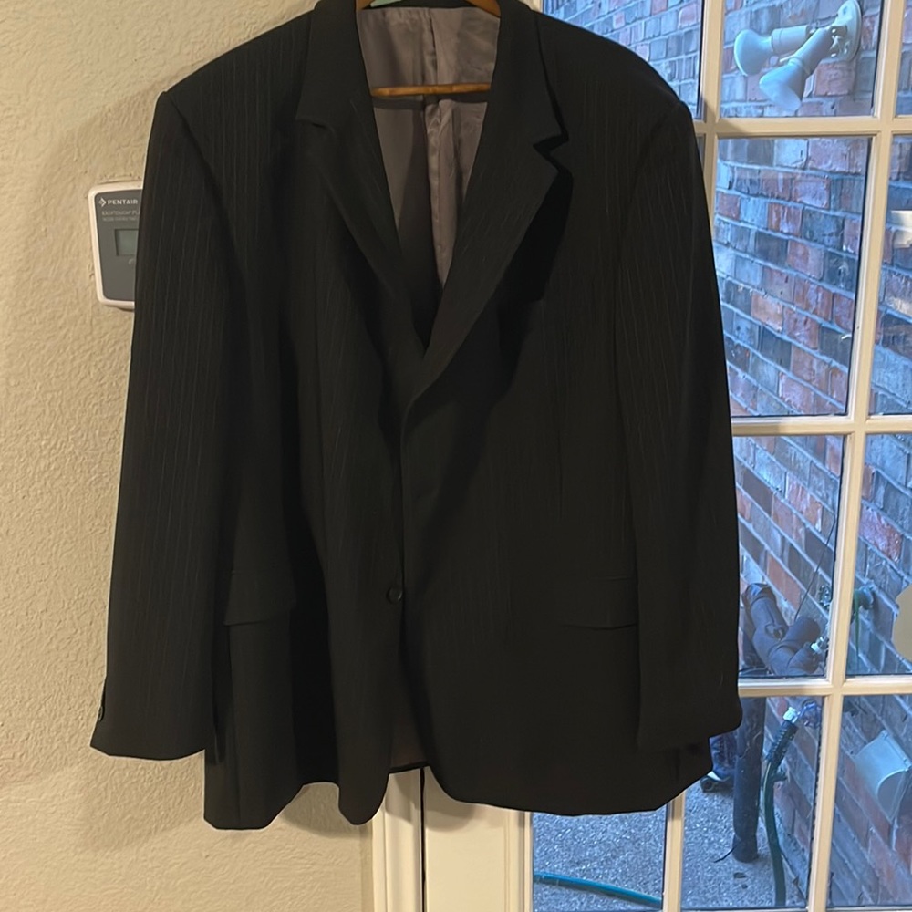 Tom English pinstripe jacket in Black